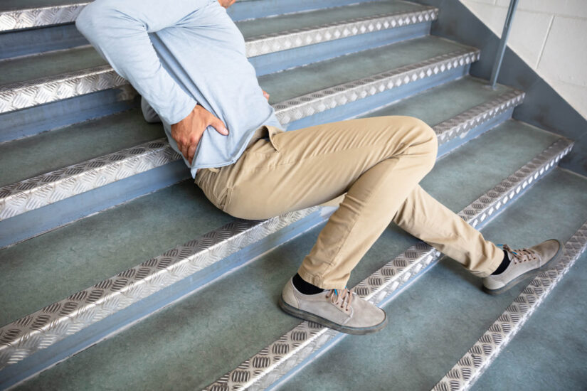 Photo of person fallen on stairs